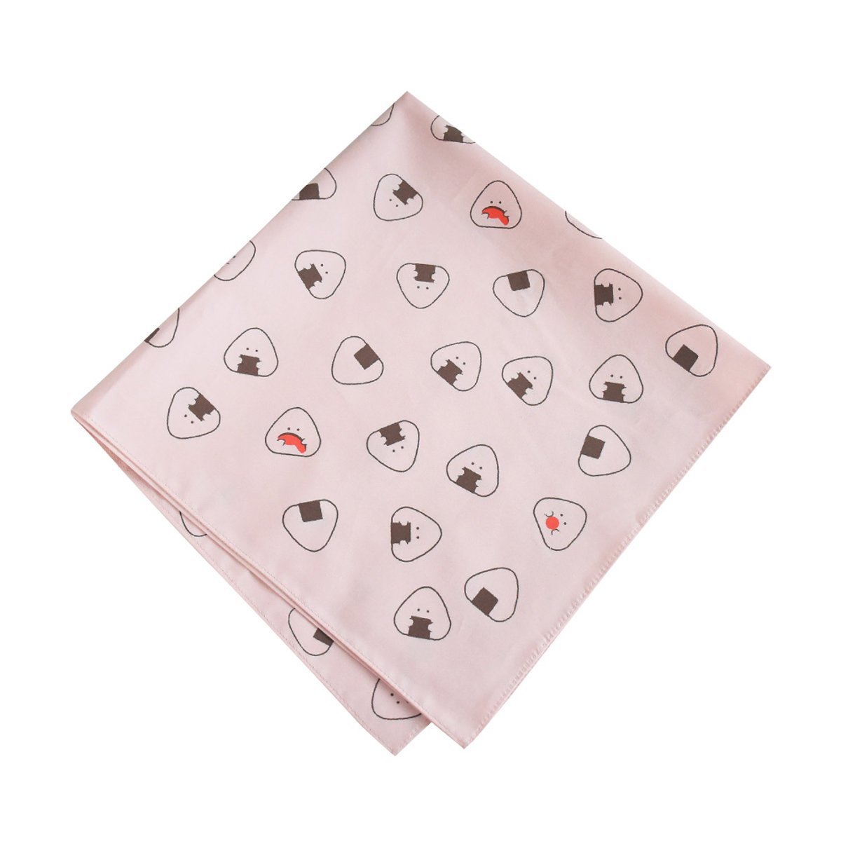 ランチクロス 50×50cm ぎゅっとおにぎりさん ( ナフキン ランチョンマット 弁当包み 給食ナフキン 日本製 お弁当箱 弁当 弁当箱 包み 入れ 子供用 幼稚園 保育園 給食 キッズ 正方形 子供 大人 ) 【ブラウン】 ブラウン