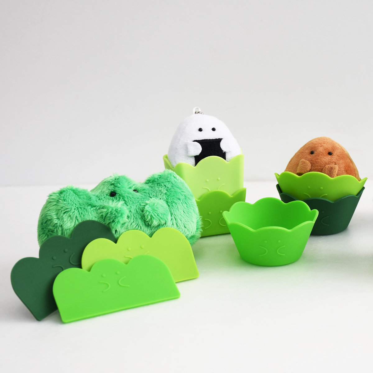 おかずカップ バランさんのシリコーンバラン3P ( お弁当カップ レンジ対応 食洗機対応 仕切 仕切り バラン 3個 レンジOK 食洗機OK 冷凍 お弁当グッズ お弁当 弁当 おかず おかず用 シリコンバラン シリコン )