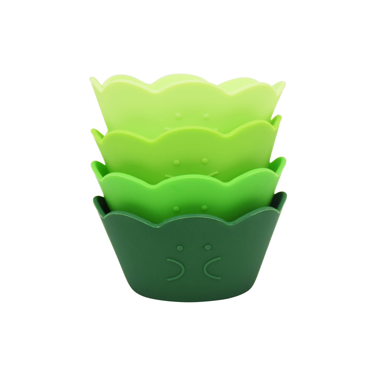 おかずカップ バランさんのシリコーンカップ ラウンド4P ( お弁当カップ レンジ対応 食洗機対応 おかず入れ 小分けカップ 仕切り カップ 4個 レンジOK 食洗機OK 冷凍 お弁当グッズ お弁当 弁当 おかず おかず用 シリコンカップ )