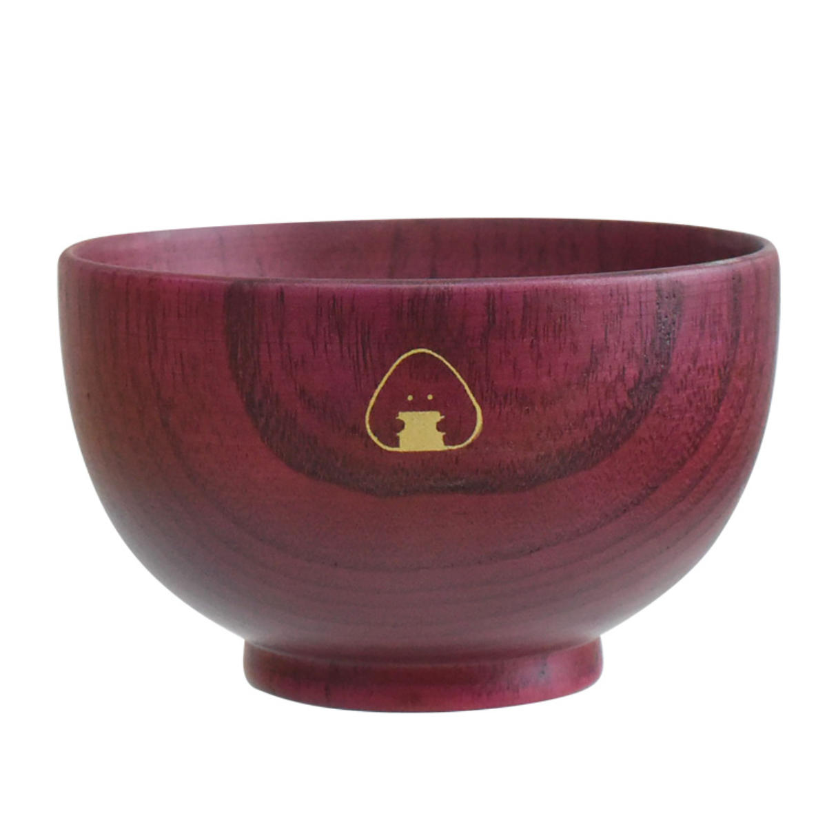 茶碗 ぎゅっとおにぎりさん 木製 汁椀 ( 食洗機対応 日本製 天然木 お椀 茶わん 食器 おしゃれ かわいい シンプル 味噌汁 スープ ) 【黒】 黒