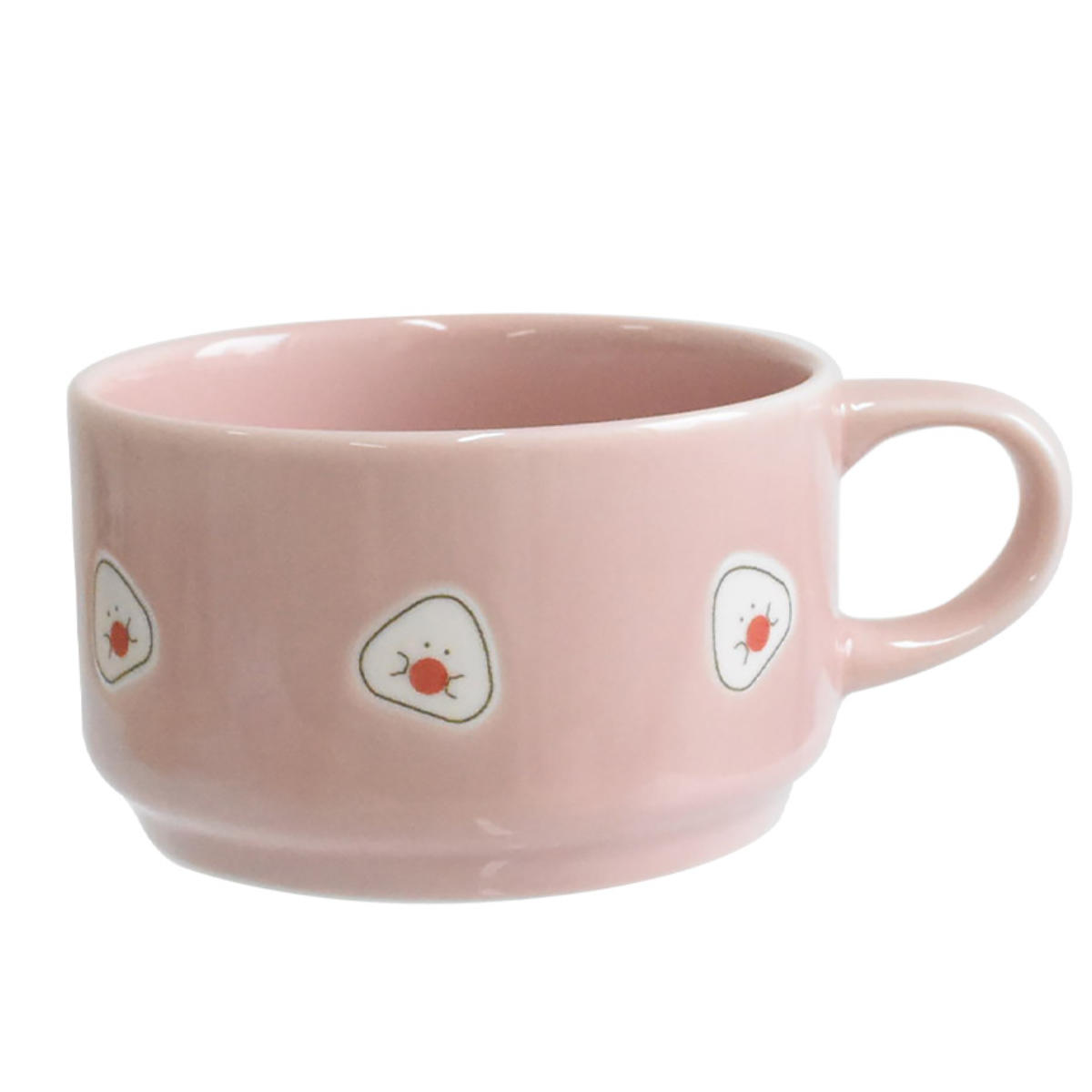 カップ ぎゅっとおにぎりさん スープマグ ( 日本製 電子レンジ対応 食洗機対応 陶磁器 おしゃれ かわいい スープ マグカップ スタッキング可能 ) 【のり】 のり