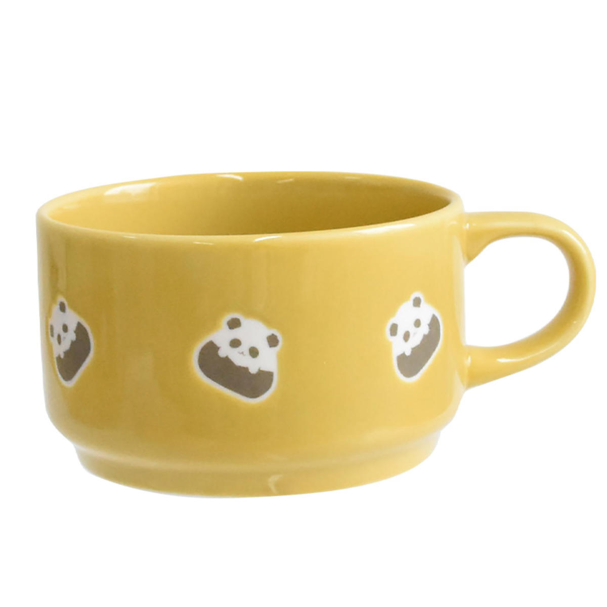 カップ ぎゅっとおにぎりさん スープマグ ( 日本製 電子レンジ対応 食洗機対応 陶磁器 おしゃれ かわいい スープ マグカップ スタッキング可能 ) 【のり】 のり