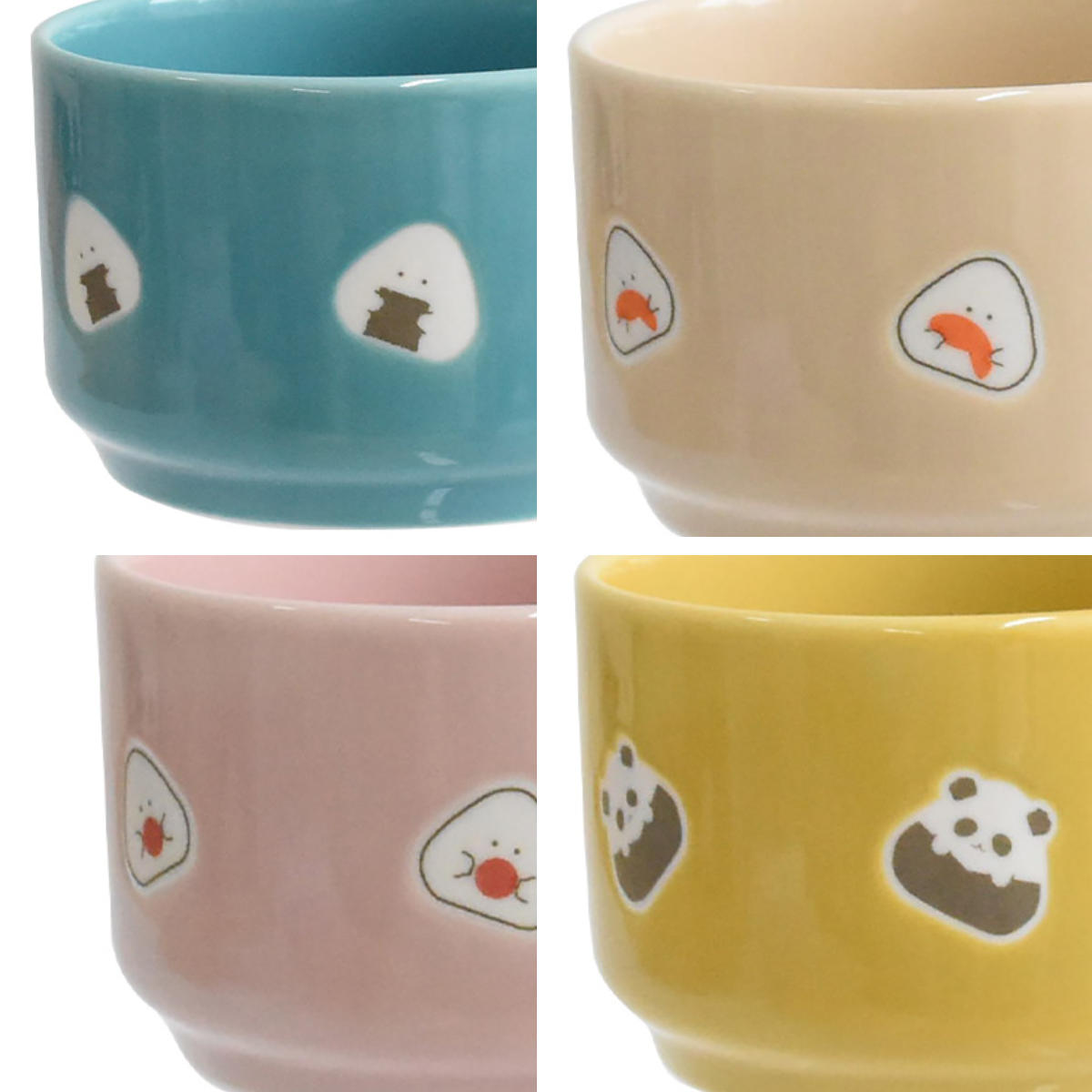 カップ ぎゅっとおにぎりさん スープマグ ( 日本製 電子レンジ対応 食洗機対応 陶磁器 おしゃれ かわいい スープ マグカップ スタッキング可能 ) 【のり】 のり
