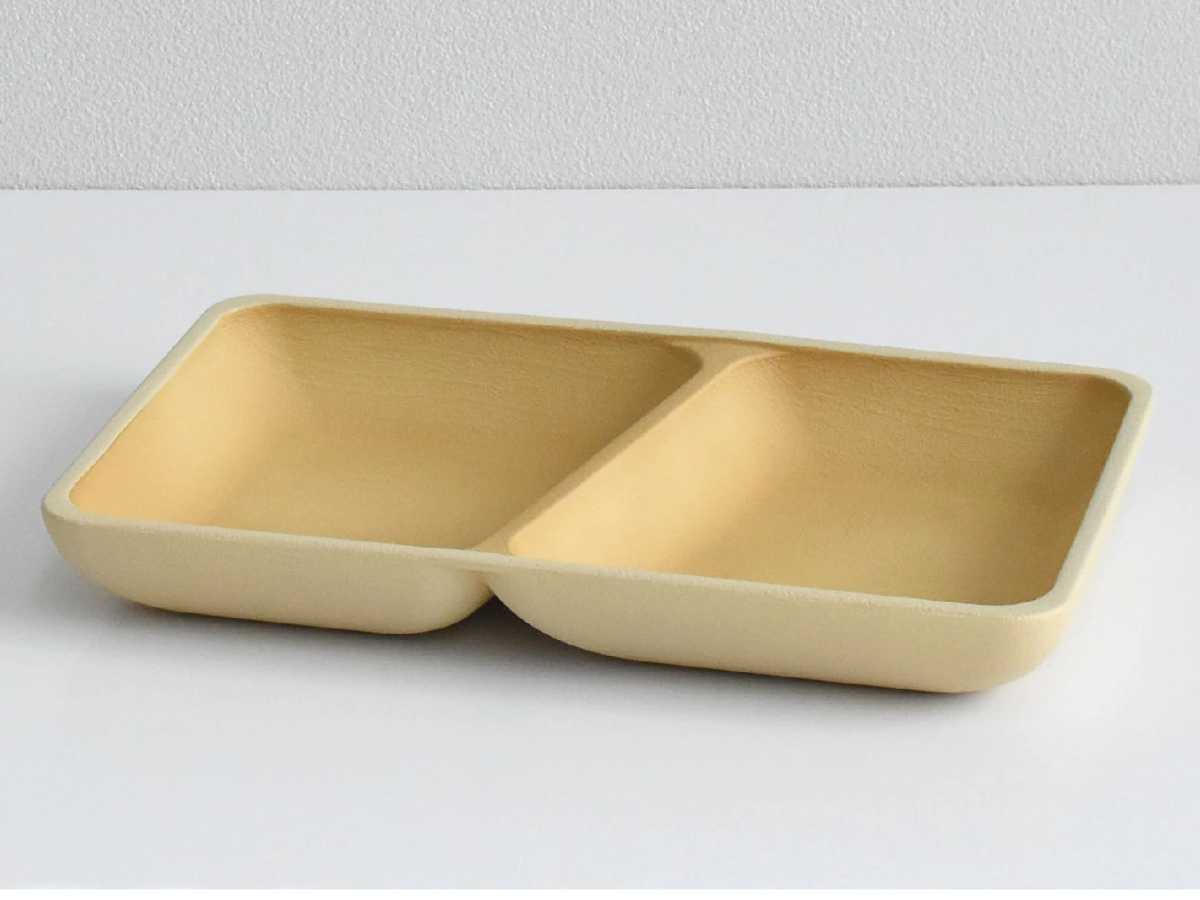 ランチプレート ぎゅっとおにぎりさん スクエアプレート ( 日本製 プレート 皿 お皿 電子レンジ対応 食洗機対応 かわいい 仕切り皿 ワンプレート 木目調 ナチュラル )