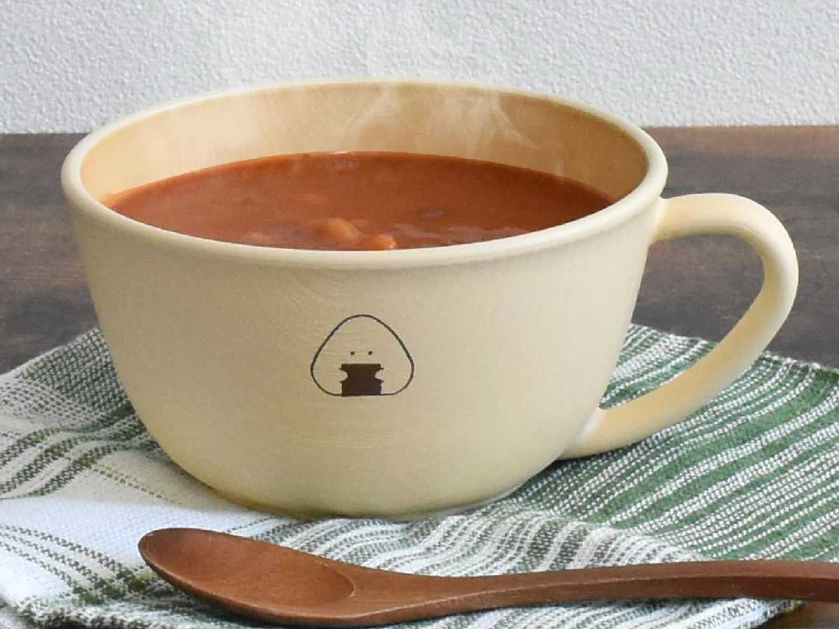 マグカップ ぎゅっとおにぎりさん スープカップ ( 日本製 コップ マグ スープ ボウル うつわ 器 電子レンジ対応 食洗機対応 かわいい ナチュラル 木目調 )