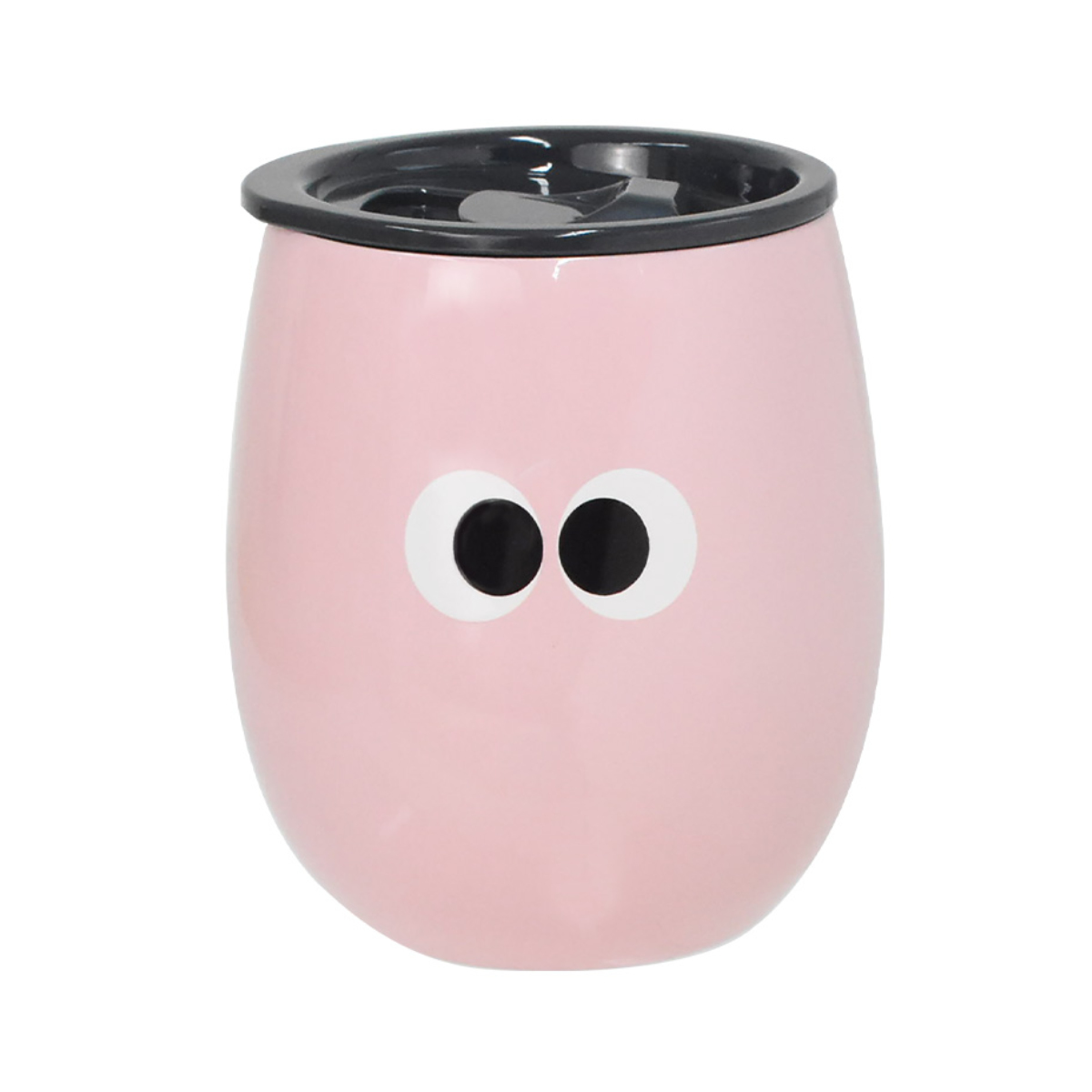 タンブラー イロイロオメメ ステンレスタンブラー ( 240ml 保冷 保温 ステンレス コップ かわいい カラフル 目つき キャラクター風 顔付き ) 【ピンク】 ピンク