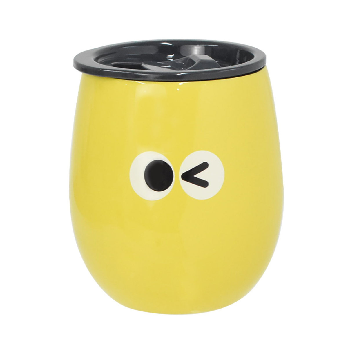 タンブラー イロイロオメメ ステンレスタンブラー ( 240ml 保冷 保温 ステンレス コップ かわいい カラフル 目つき キャラクター風 顔付き ) 【ピンク】 ピンク