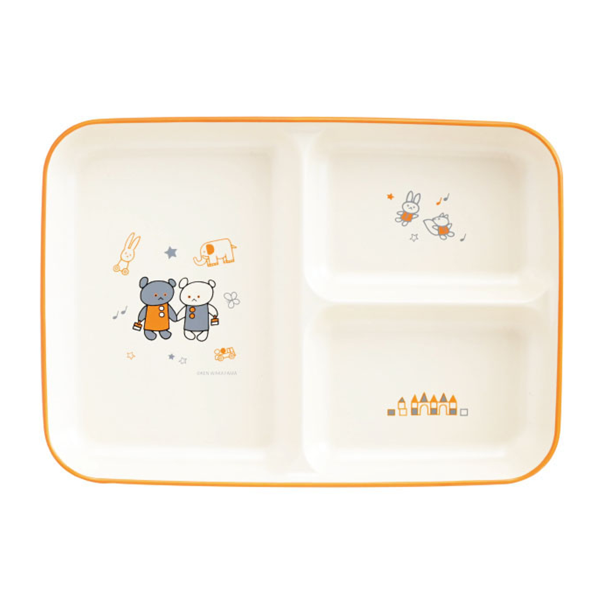 プレート こぐまちゃん まいにちシリーズ キッズ食器 仕切プレート ( 21cm 食洗機対応 電子レンジ対応 プラスチック 仕切り皿 皿 お皿 食器 日本製 軽い 割れにくい こぐまちゃんえほん キャラクター かわいい )