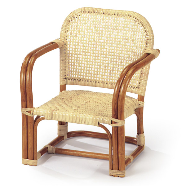 籐 子供いす 肘付 コンパクトチェア 幅41cm （ ラタン家具 アジアン
