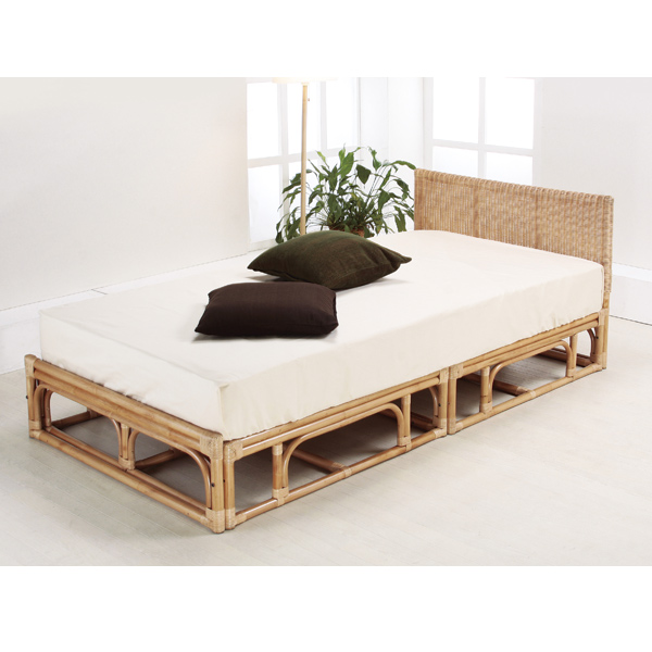 籐 ラタン シングル ベッド フレーム すのこ レトロ アジアン家具 楽天市場】【ポイント9倍！今晩20時開始】ラタン ベッドフレーム