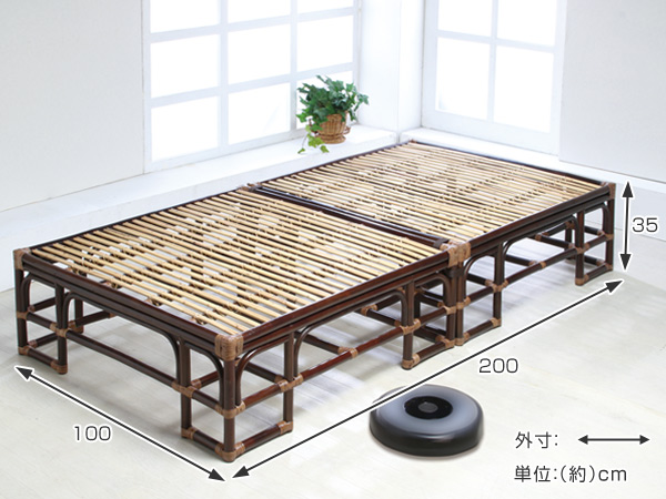籐 スノコベッド ハイタイプ ラタン家具 2分割式 ( ラタン 籐 スノコベッド ハイタイプ ラタン家具 2分割式 ( ラタン