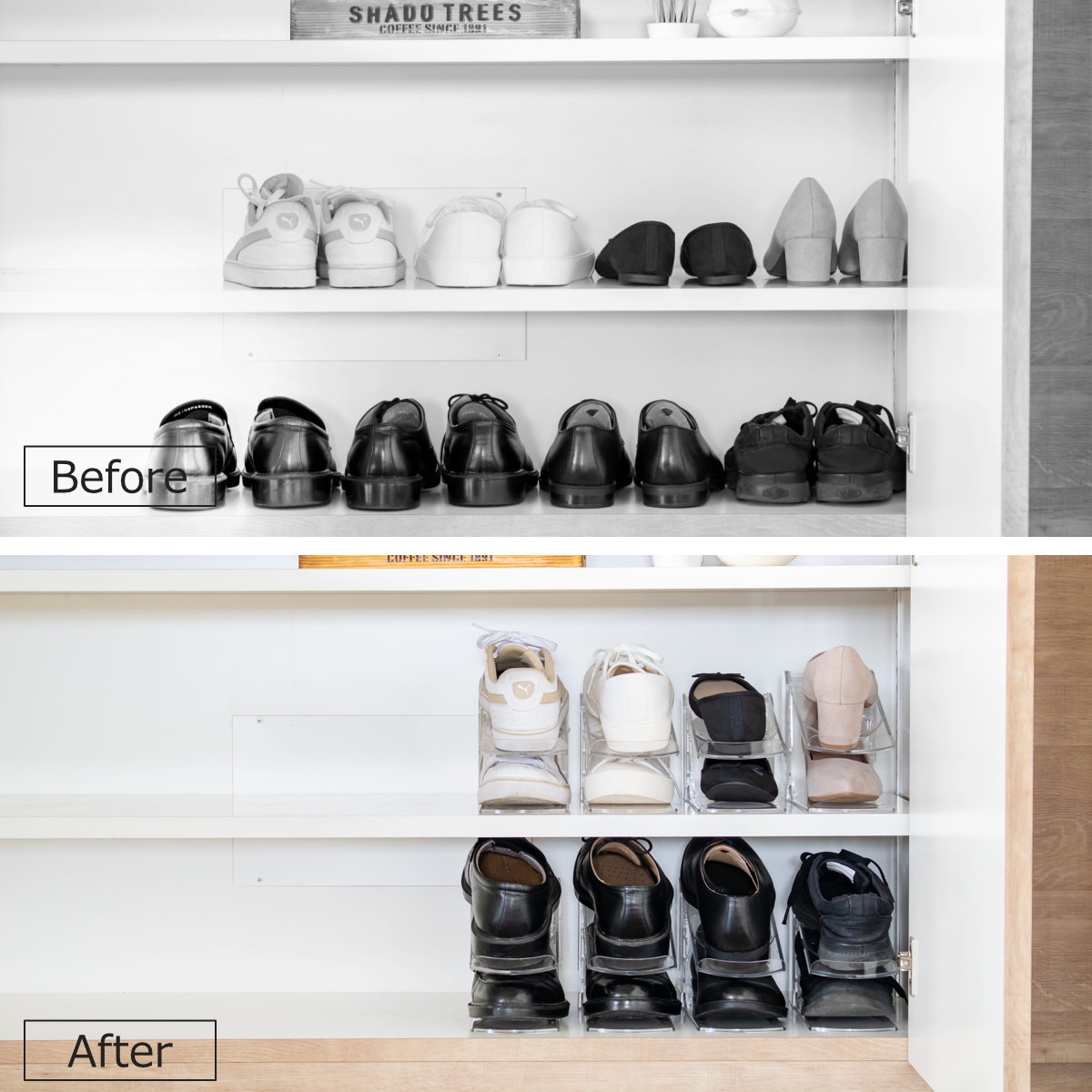 靴 ホルダー 透明 1個入 靴収納 1足 ( 靴収納 玄関収納 靴ホルダー シューズホルダー スタンド くつ クツ スリム 収納 高さ調節 クリアタイプ 靴スタンド 靴箱整理 靴箱 下駄箱 玄関 省スペース )