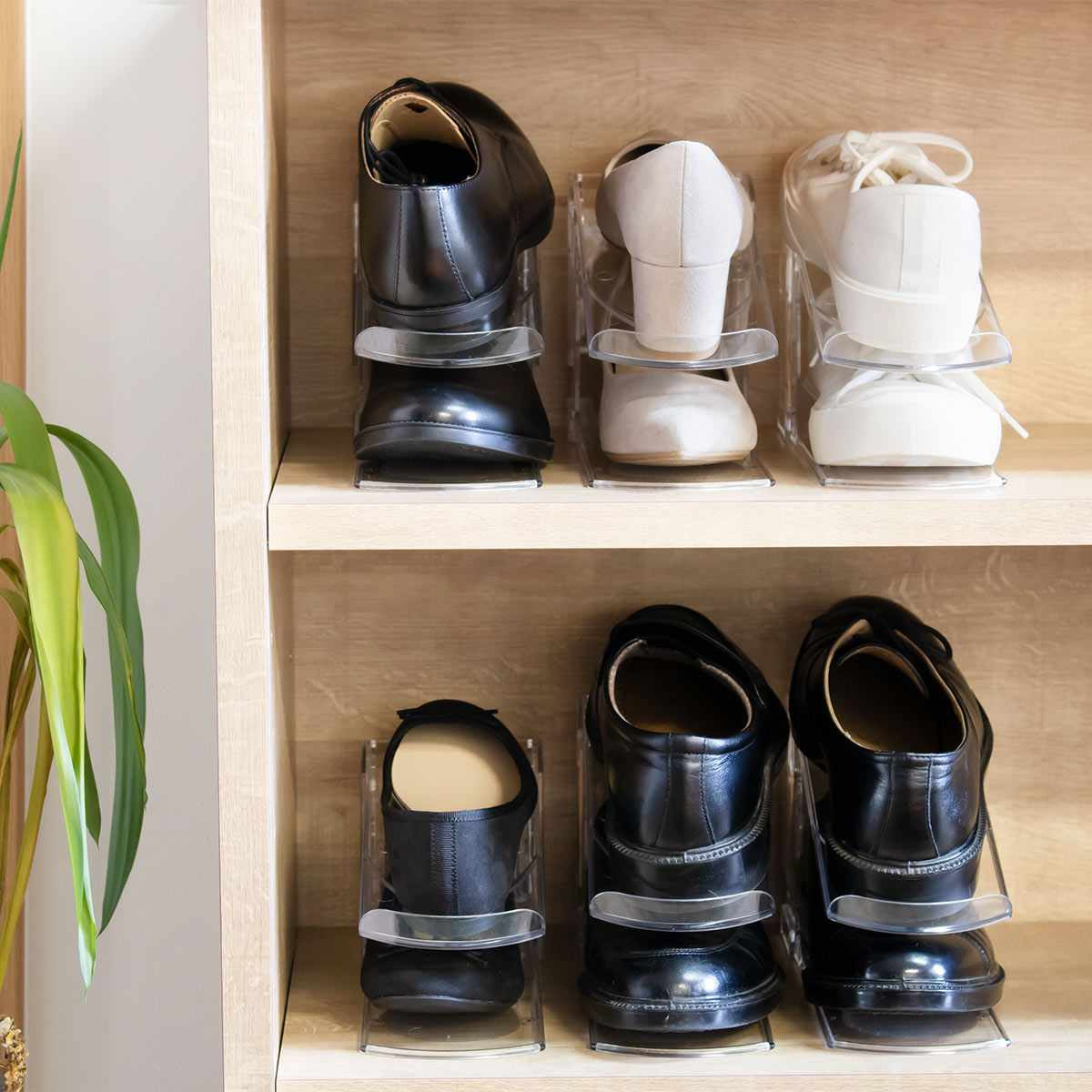 靴 ホルダー 透明 1個入 靴収納 1足 ( 靴収納 玄関収納 靴ホルダー シューズホルダー スタンド くつ クツ スリム 収納 高さ調節 クリアタイプ 靴スタンド 靴箱整理 靴箱 下駄箱 玄関 省スペース )