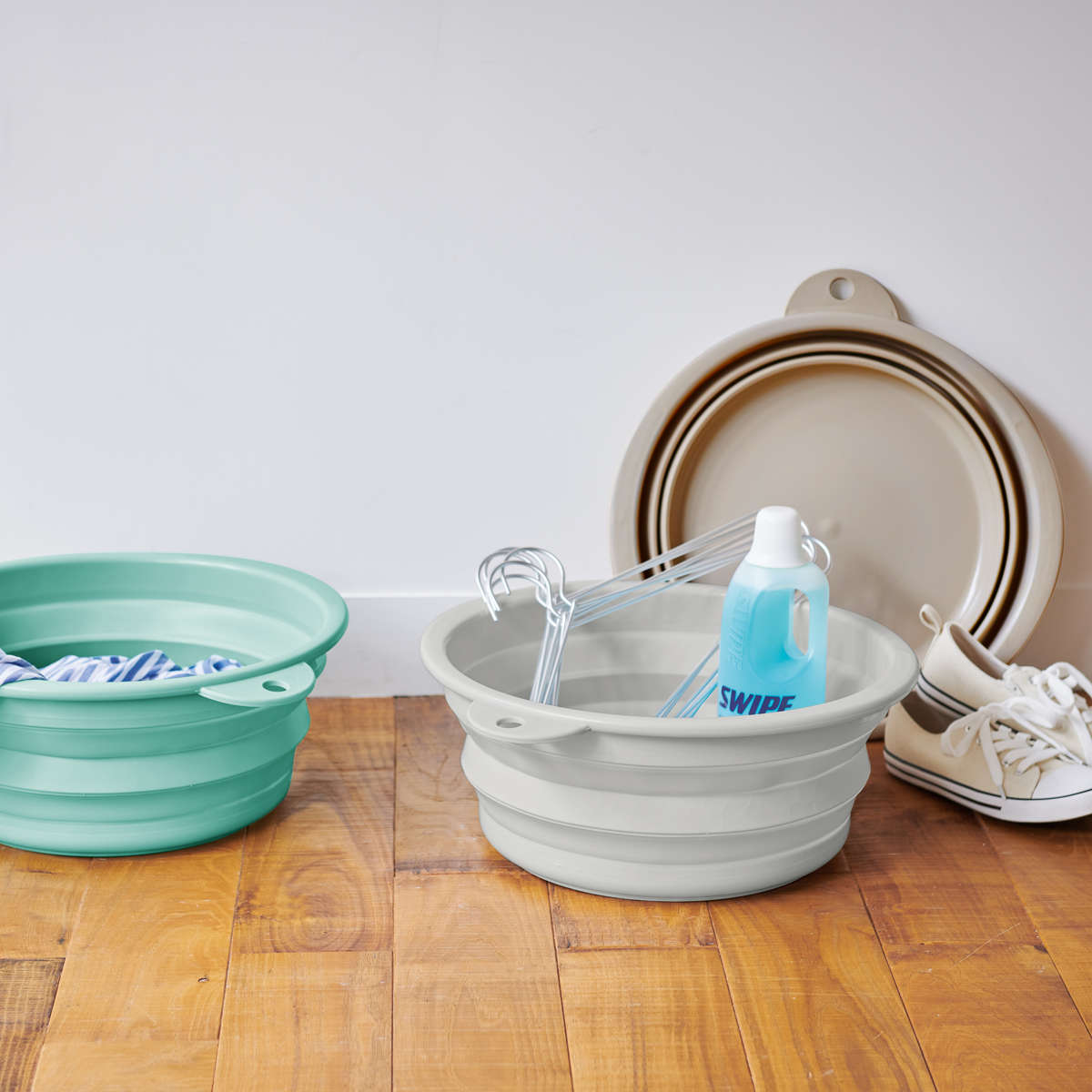 バケツ 折りたたみ 12L ソフトタブ ( 折りたたみバケツ 12リットル 柔らかい 収納 漬け置き 掃除 清掃 日本製 おりたたみ コンパクト スリム 洗濯 洗濯物 ランドリーバスケット 洗い桶 洗面器 ) 【ミントグリーン】 ミントグリーン