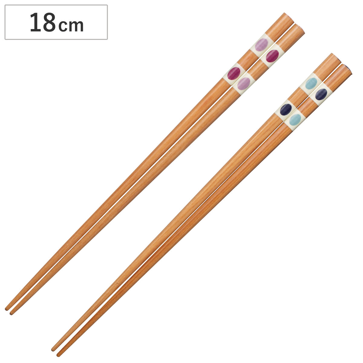 箸 18cm オーバル 子供用 すべり止め 木製 天然木 日本製 ( お箸 はし 木 子供 滑り止め ワンポイント 和食器 カトラリー おはし ハシ すべりどめ キッズ シンプル おしゃれ かわいい ) 【レッド】