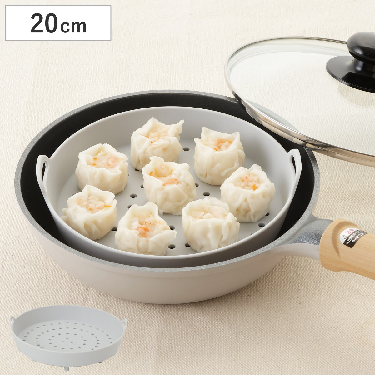 蒸し皿 お手軽シリコン蒸し皿20cm以上用 デリッシュライフ （ シリコン 蒸し目皿 フライパンスチーマー 電子レンジ対応 20センチ 20cm以上対応 食洗機OK 鍋 なべ 土鍋 フライパン 蒸しプレート 蒸し料理 20cm以上フライパン対応 ）