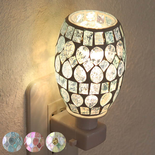 Dショッピング 照明 アロマランプ Led コンセント型 足元 フットランプ セルジューク アロマ ライト 間接照明 ランプ アロマライト 足元灯 フットライト 香り 癒し アロマテラピー ナイトランプ リラックス おしゃれ インテリア モザイク ブルー カテゴリ