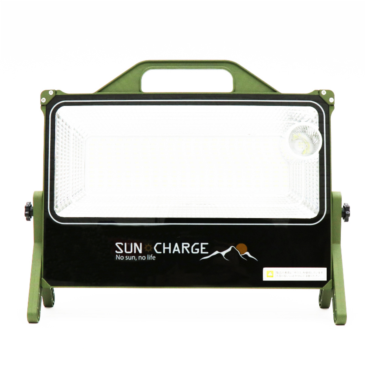 スタンドライト ソーラー 充電式 LED （ 10000mAh モバイルバッテリー 充電器 懐中電灯 ライト 照明 USBポート搭載 非常用 停電 コンセント不要 角度調整 太陽光 屋外 災害時 アウトドア 防災 緊急時 持ち運び 大容量 スマホ充電 ）