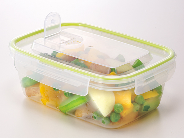 保存容器 660ml 2個入り 液漏れしない スマートフラップ&ロックス 角型 ( 密閉容器 密閉保存容器 フードストッカー 食洗機対応 電子レンジ対応 冷凍 冷蔵 4点ロック 長方形 プラスチック 食品保存 ) 【 ピンク 】 ピンク