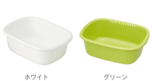 Dショッピング 洗い桶 プラスチック製 小判型 クッキンパル 洗桶 洗いおけ たらい タライ 桶 おけ 食器洗い 漬け置き洗い すすぎ 漬け置きカゴ シンク周り 水周り 白 緑 ホワイト カテゴリ キッチン小物 その他の販売できる商品 リビングート