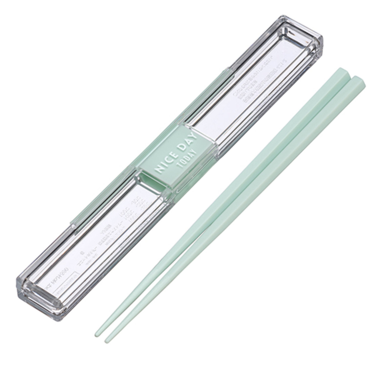 箸 とっても強いケース入り箸 18.0cm ( 箸箱セット お箸 食洗機対応 大人 女子 食洗機OK 18cm 18センチ 抗菌加工 弁当 お弁当 携帯用 ) 【ミント】 ミント