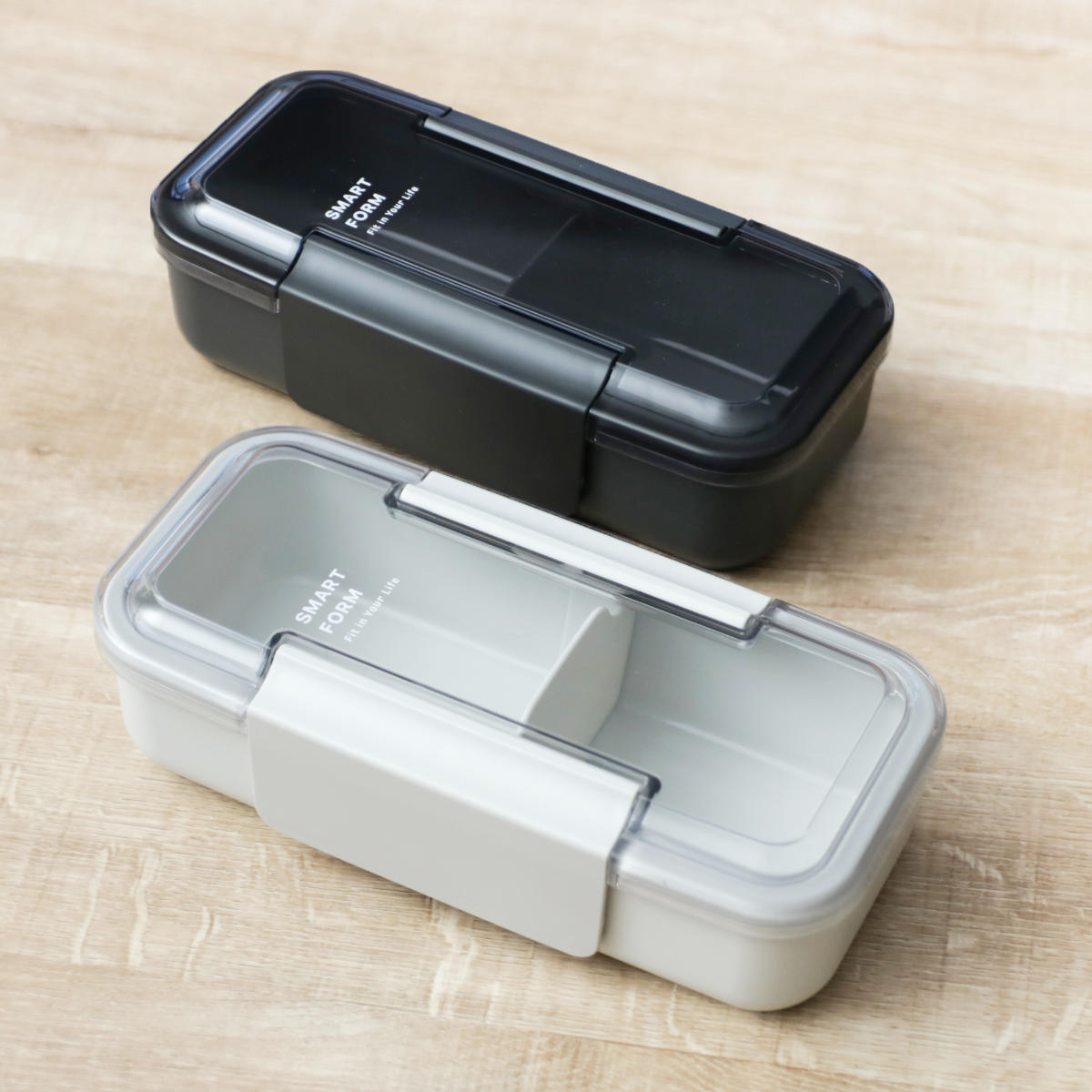 弁当箱 800ml 1段 イージーケアランチボックススリム1段800 ( お弁当箱 ランチボックス 食洗機対応 レンジ対応 パッキン一体型 大容量 男子 メンズ 食洗機OK レンジOK お弁当 弁当 スリム 一段 仕切り 抗菌 抗菌加工 男性 大人 ) 【ライトグレー】 ライトグレー