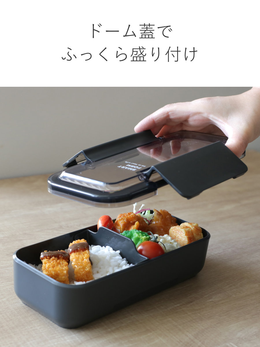 弁当箱 800ml 1段 イージーケアランチボックススリム1段800 ( お弁当箱 ランチボックス 食洗機対応 レンジ対応 パッキン一体型 大容量 男子 メンズ 食洗機OK レンジOK お弁当 弁当 スリム 一段 仕切り 抗菌 抗菌加工 男性 大人 ) 【ライトグレー】 ライトグレー