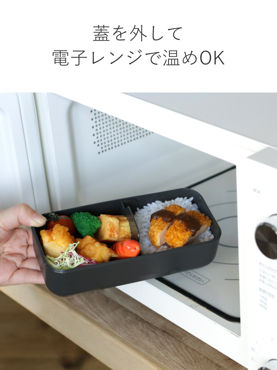 弁当箱 800ml 1段 イージーケアランチボックススリム1段800 ( お弁当箱 ランチボックス 食洗機対応 レンジ対応 パッキン一体型 大容量 男子 メンズ 食洗機OK レンジOK お弁当 弁当 スリム 一段 仕切り 抗菌 抗菌加工 男性 大人 ) 【ライトグレー】 ライトグレー