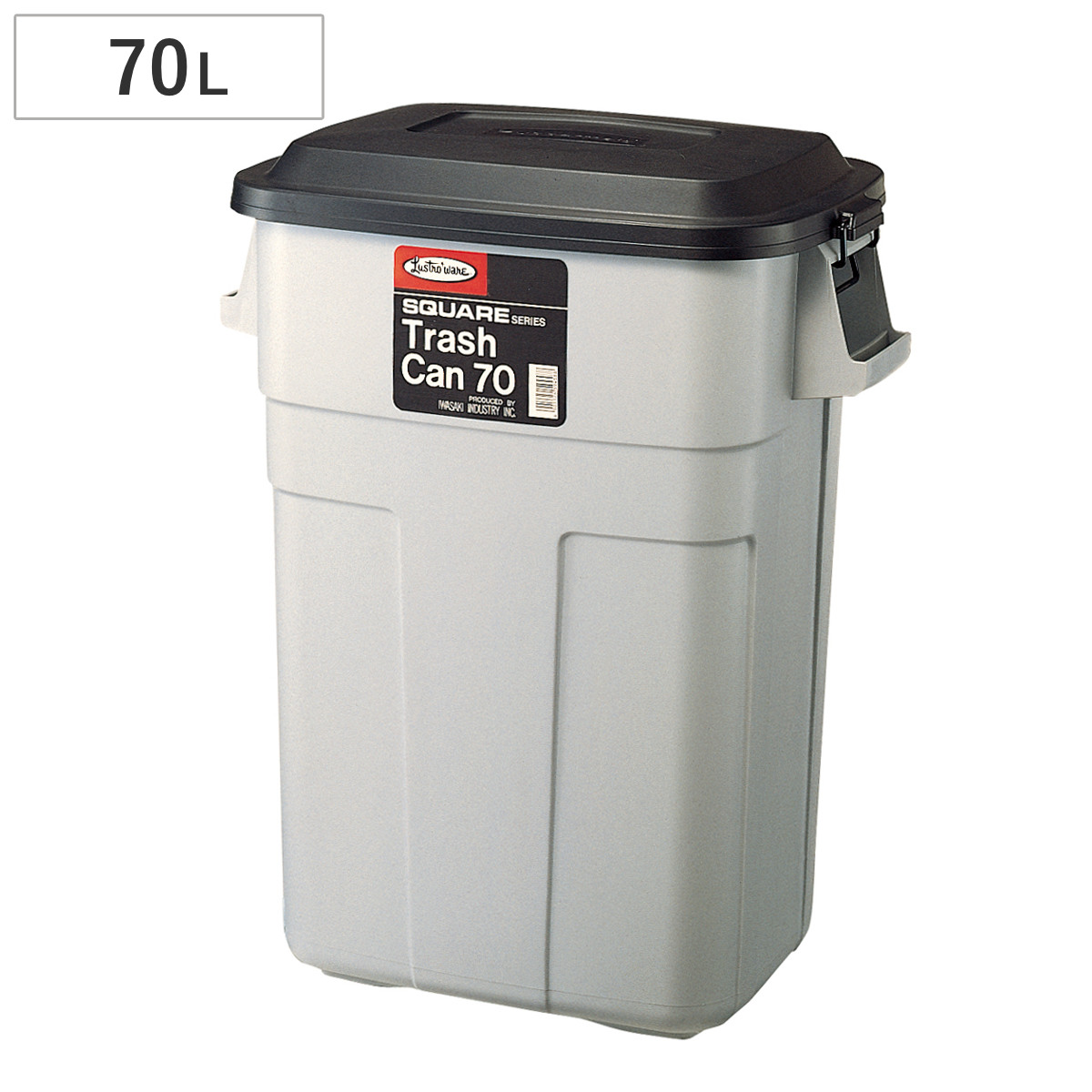 ゴミ箱 70L トラッシュカン 大容量 ( ごみ箱 70リットル 大きい ふた付き 屋外 ダウンロック式 ポリプロピレン 日本製 業務用 カラス 猫 対策 ダストボックス )