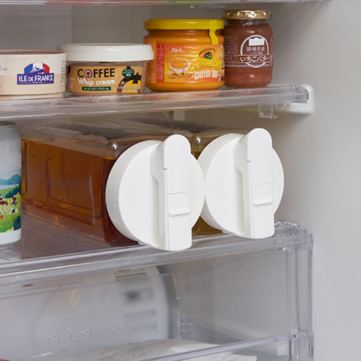 ピッチャー 2.1L タテヨコ スマートピッチャー 2.1 ( 冷水筒 横置き 日本製 熱湯対応 ドアポケット スリム 大容量 たっぷり シンプル )