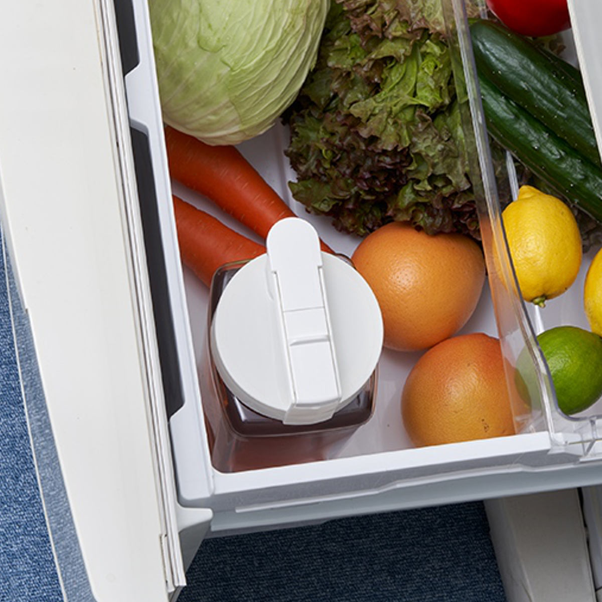 ピッチャー 2.1L タテヨコ スマートピッチャー 2.1 ( 冷水筒 横置き 日本製 熱湯対応 ドアポケット スリム 大容量 たっぷり シンプル )