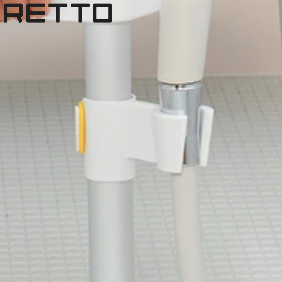 シャワーハンガー RETTO レット― シャワーフック ( シャワーヘッドフック ホルダー 風呂いす用 差込みフック バスチェア 風呂椅子 脚 シャワー フック ハンガー 介護 高齢 日本製 )
