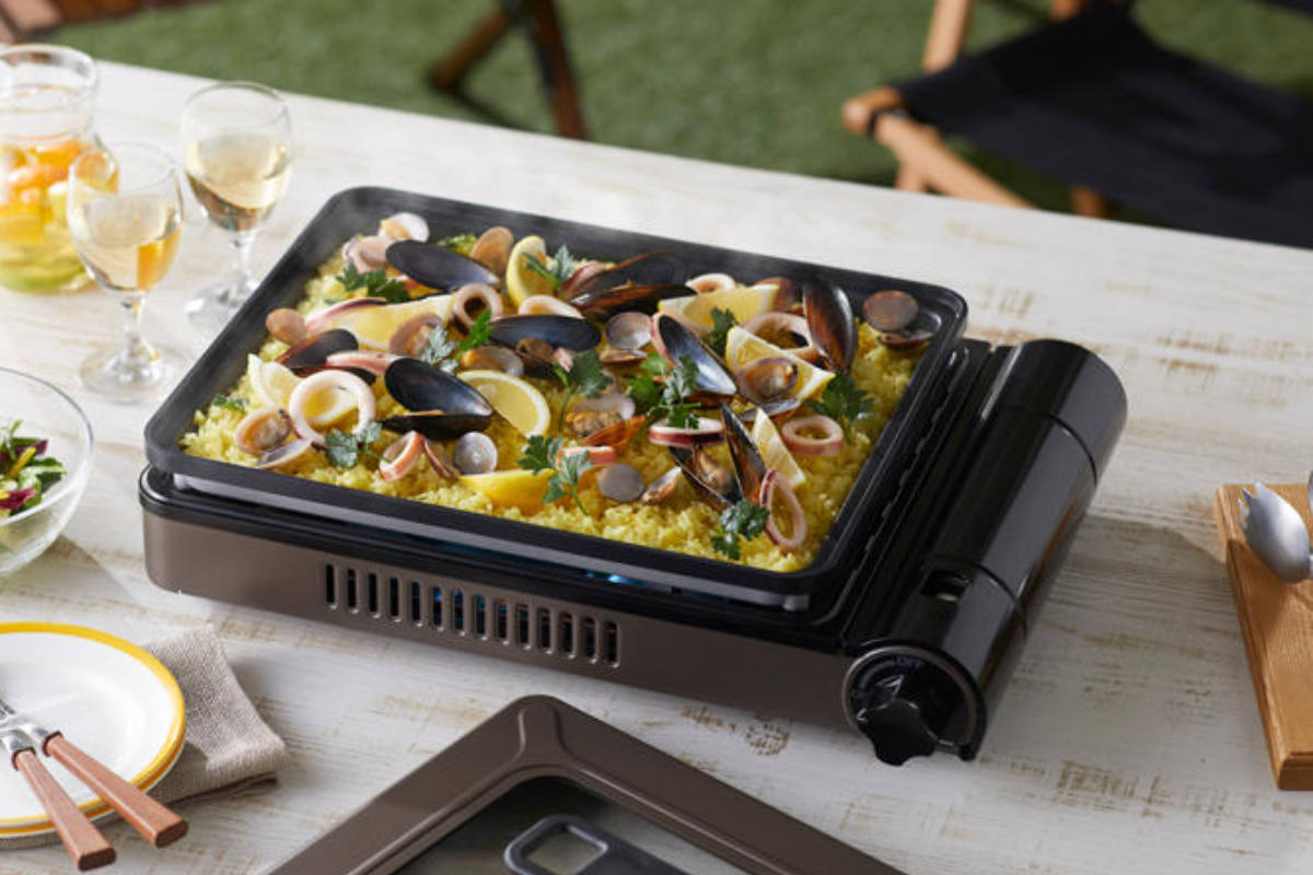 ホットプレート カセットコンロ付き 焼き上手さんベータ Iwatani ( カセットガスコンロ コンロ 焼肉プレート イワタニ 焼肉コンロ 卓上ガスコンロ 蓋付き 1口ガスコンロ )