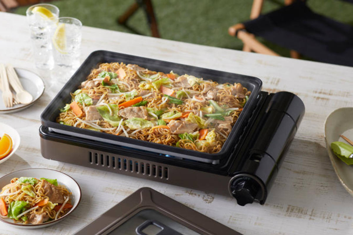 ホットプレート カセットコンロ付き 焼き上手さんベータ Iwatani ( カセットガスコンロ コンロ 焼肉プレート イワタニ 焼肉コンロ 卓上ガスコンロ 蓋付き 1口ガスコンロ )