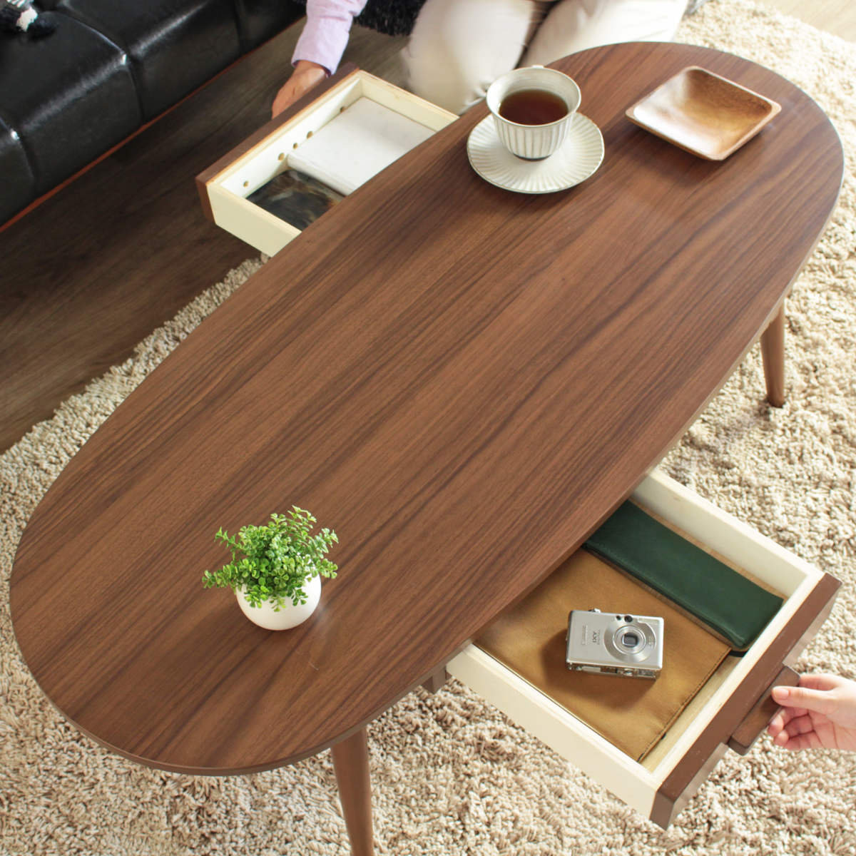 テーブル センターテーブル ローテーブル 北欧 白 ナチュラル 木目調 木製