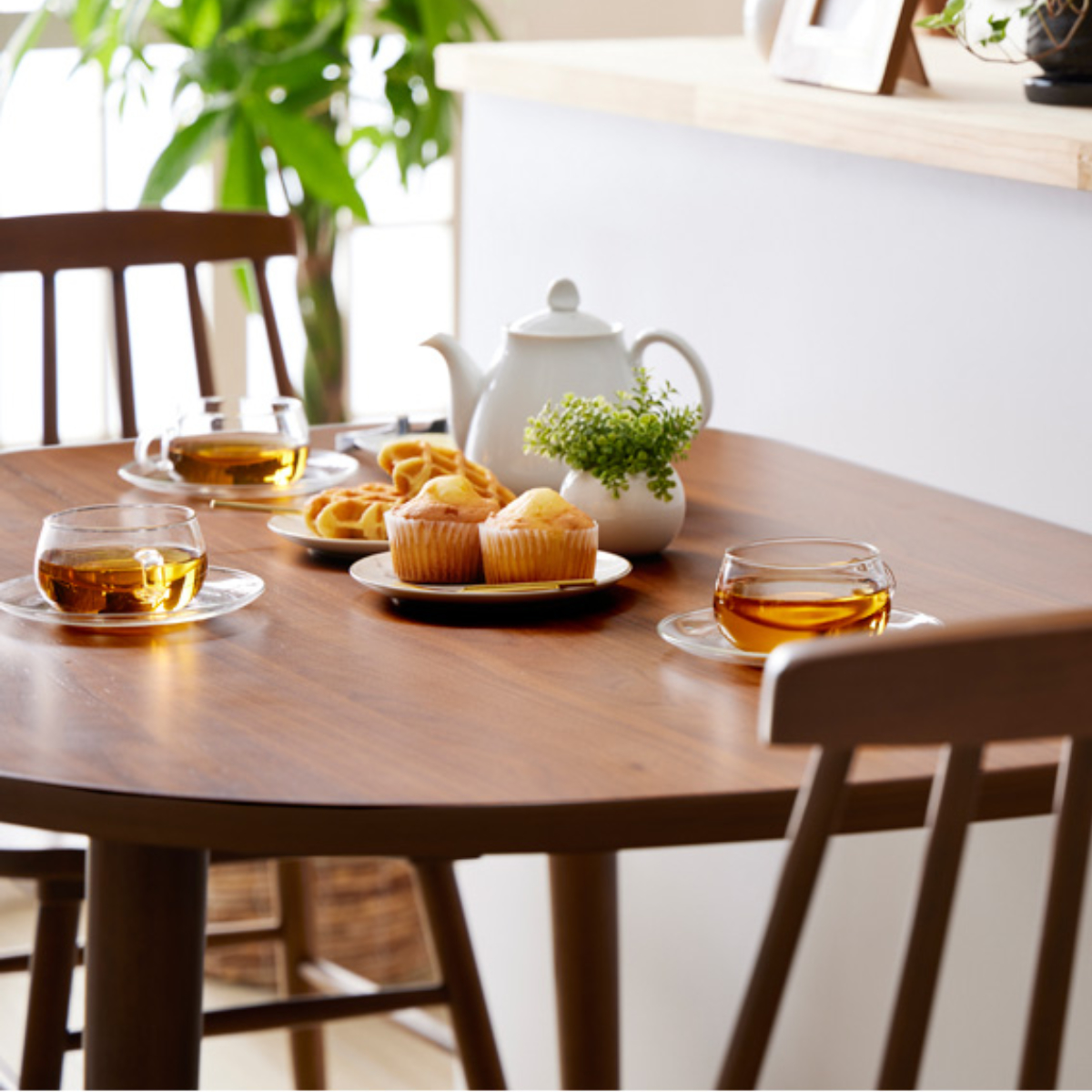 ダイニングテーブル 幅115cm 半円 楕円 木製 ( テーブル 食卓テーブル 机 天然木脚 ダイニング 食卓 壁付け リビングテーブル 作業台 木製テーブル ウッドテーブル 半円形 ハの字脚 天板 ウレタン塗装 丈夫 ) 【ナチュラル】 ナチュラル