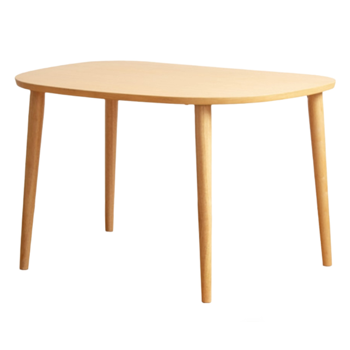 ダイニングテーブル 幅115cm 半円 楕円 木製 ( テーブル 食卓テーブル 机 天然木脚 ダイニング 食卓 壁付け リビングテーブル 作業台 木製テーブル ウッドテーブル 半円形 ハの字脚 天板 ウレタン塗装 丈夫 ) 【ナチュラル】 ナチュラル