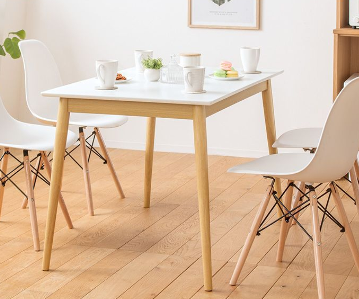 ダイニングテーブル 幅110cm Marron 長方形 ( テーブル 食卓テーブル 机 木製 天然木 ダイニング 食卓 コンパクト 完成品 リビングテーブル 作業台 木製テーブル ウッドテーブル UV塗装 丈夫 )