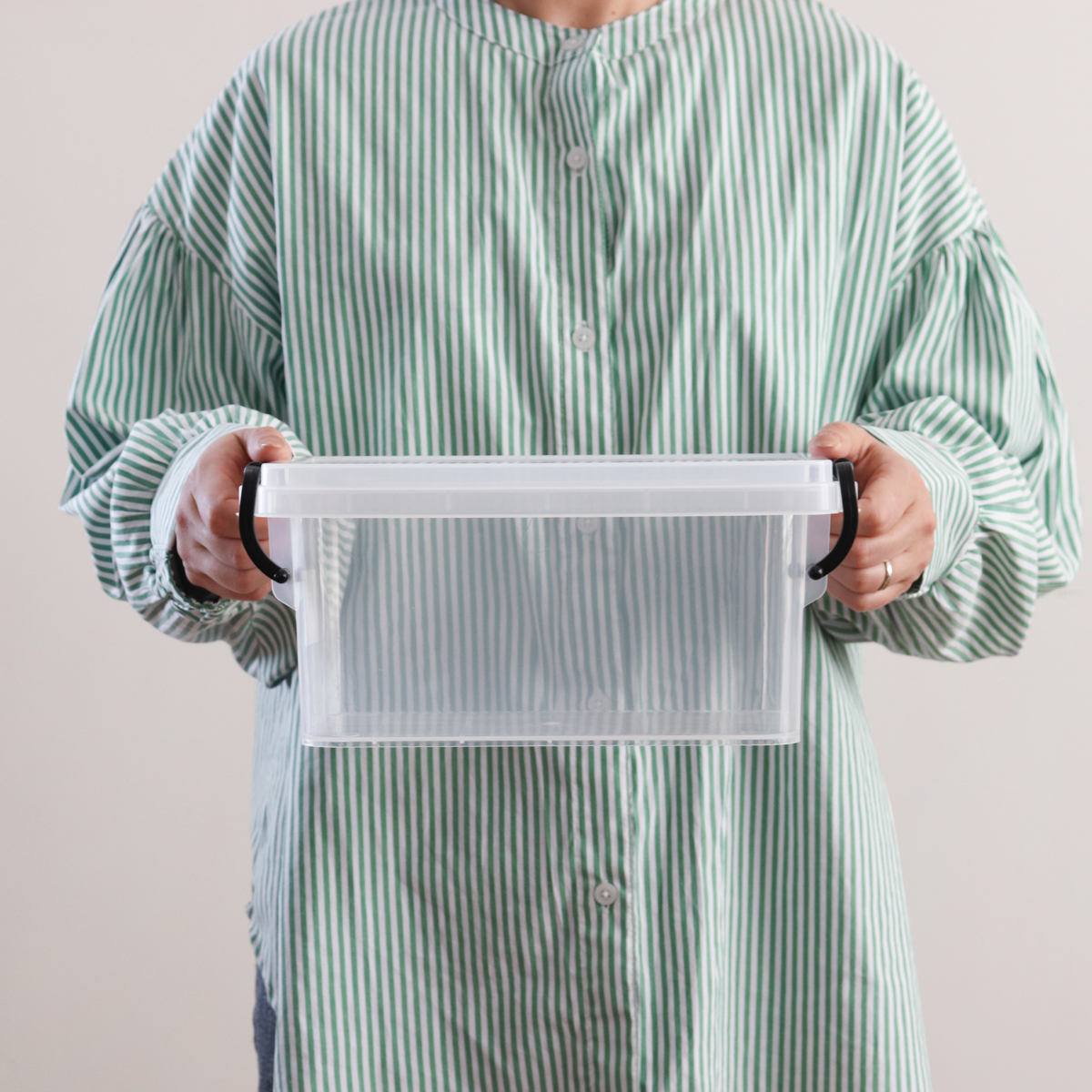 収納ボックス セーフティボックス 1型 幅16.7×奥行28.5×高さ13cm ( 収納 ふた付き 収納ケース セーフティBOX クリア プラスチック 工具箱 丈夫 おもちゃ クローゼット収納 積み重ね スタッキング 収納用品 小物整理 )