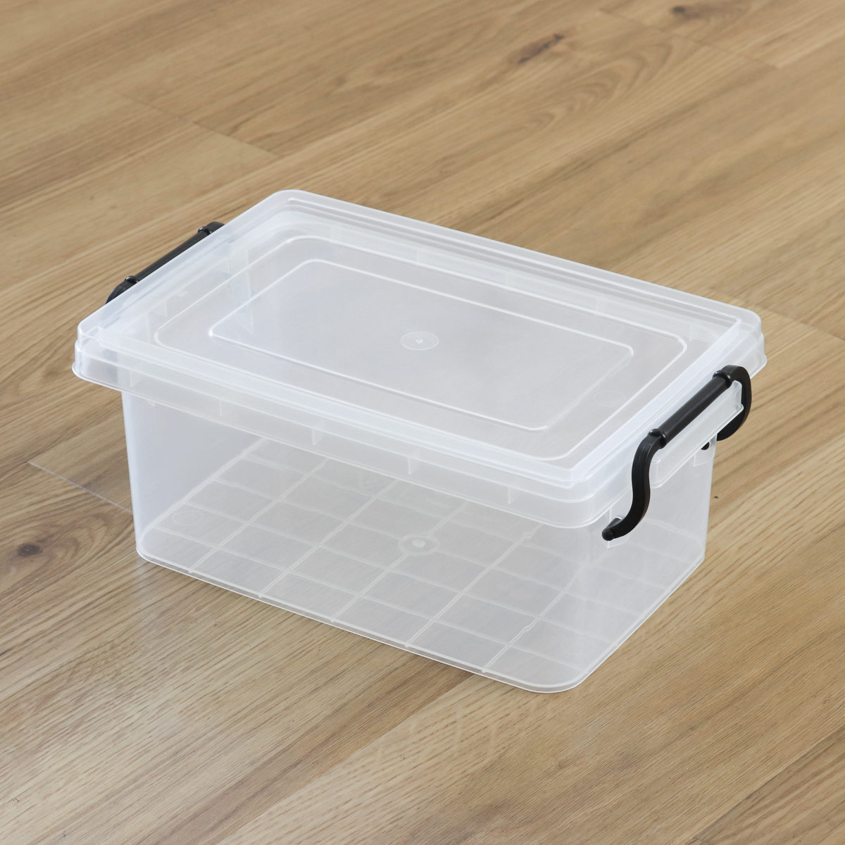 収納ボックス セーフティボックス 2型 3個セット 幅21.5×奥行34×高さ14cm ( 収納 ふた付き 収納ケース セーフティBOX クリア プラスチック 工具箱 丈夫 おもちゃ クローゼット収納 積み重ね スタッキング 収納用品 小物整理 )