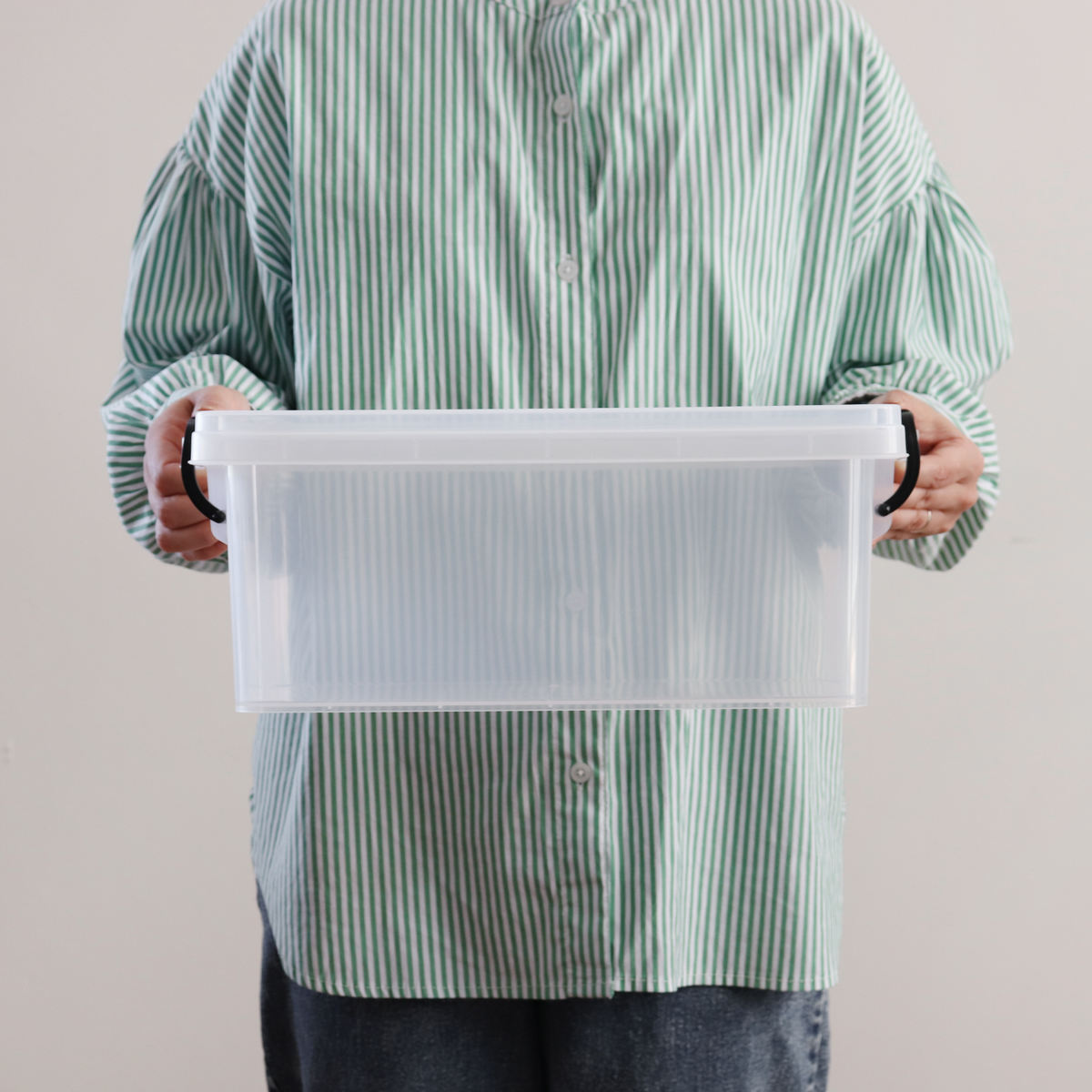 収納ボックス セーフティボックス 3型 3個セット 幅26×奥行38.5×高さ15cm ( 収納 ふた付き 収納ケース セーフティBOX クリア プラスチック 工具箱 丈夫 クローゼット収納 積み重ね スタッキング 収納用品 小物整理 防災用品 )