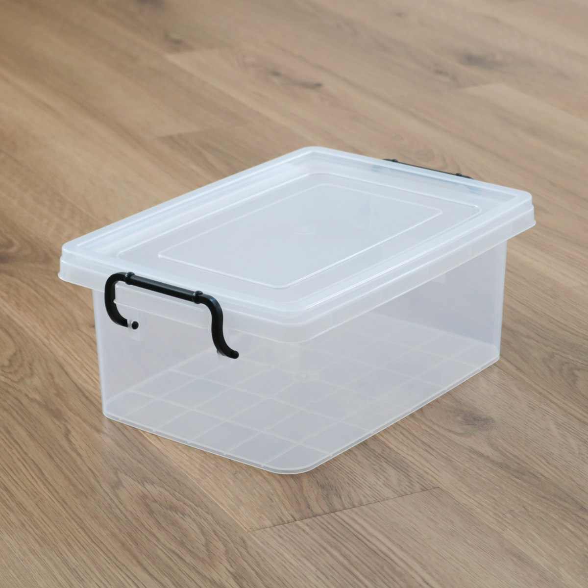 収納ボックス セーフティボックス 3型 3個セット 幅26×奥行38.5×高さ15cm ( 収納 ふた付き 収納ケース セーフティBOX クリア プラスチック 工具箱 丈夫 クローゼット収納 積み重ね スタッキング 収納用品 小物整理 防災用品 )