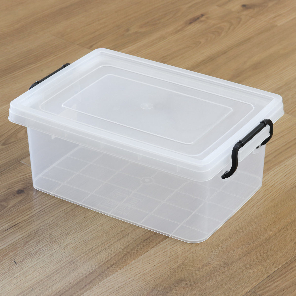 収納ボックス セーフティボックス 3型 3個セット 幅26×奥行38.5×高さ15cm ( 収納 ふた付き 収納ケース セーフティBOX クリア プラスチック 工具箱 丈夫 クローゼット収納 積み重ね スタッキング 収納用品 小物整理 防災用品 )