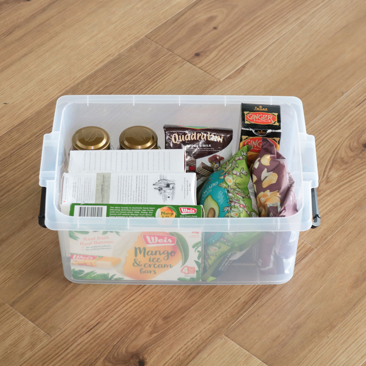 収納ボックス セーフティボックス 3型 3個セット 幅26×奥行38.5×高さ15cm ( 収納 ふた付き 収納ケース セーフティBOX クリア プラスチック 工具箱 丈夫 クローゼット収納 積み重ね スタッキング 収納用品 小物整理 防災用品 )