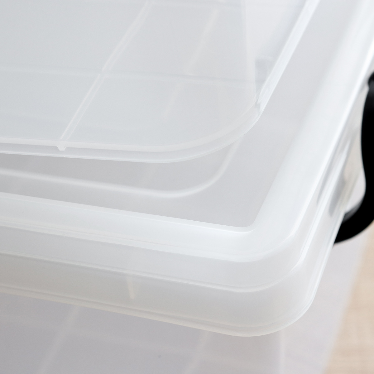 収納ボックス セーフティボックス 3型 3個セット 幅26×奥行38.5×高さ15cm ( 収納 ふた付き 収納ケース セーフティBOX クリア プラスチック 工具箱 丈夫 クローゼット収納 積み重ね スタッキング 収納用品 小物整理 防災用品 )