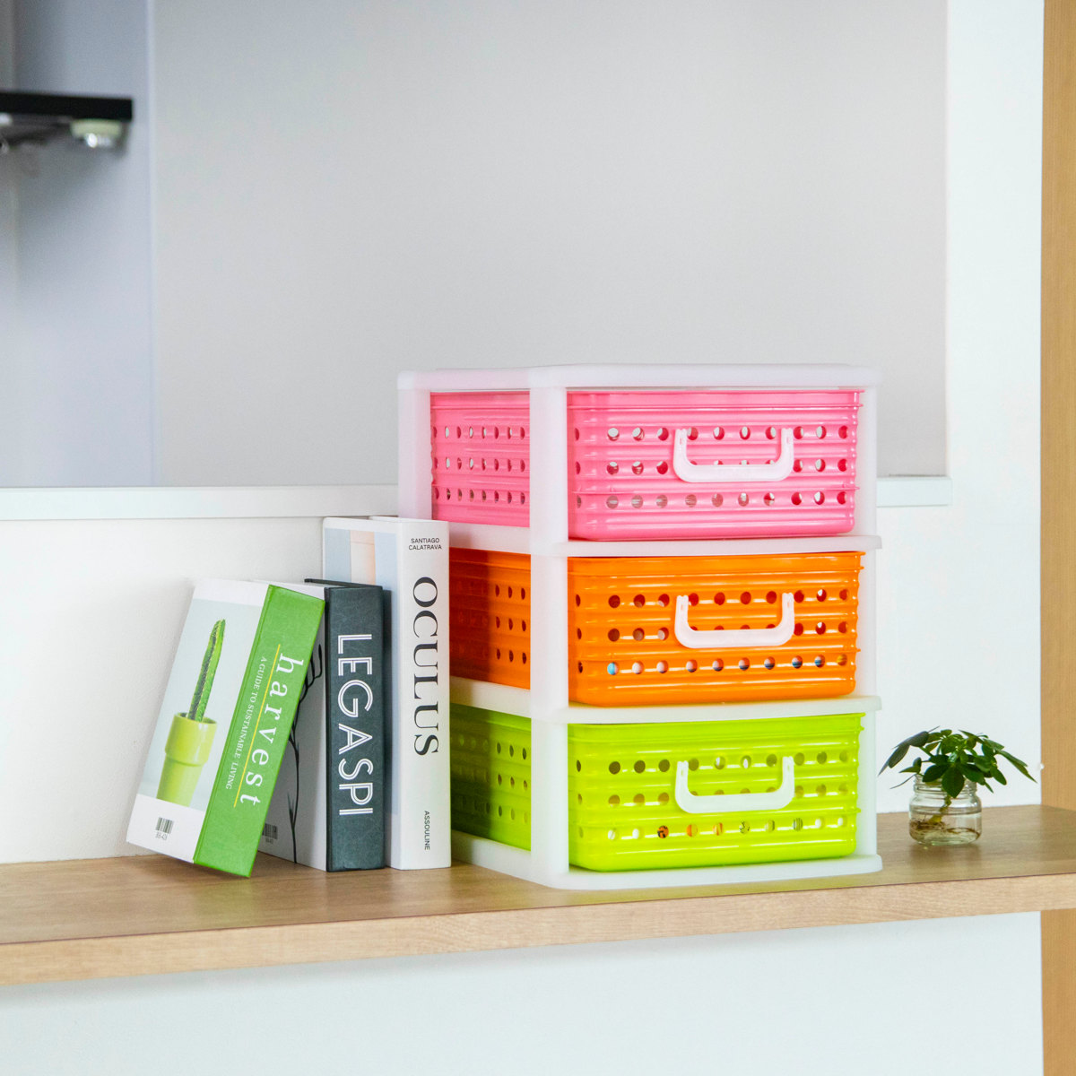 収納ケース A4 幅27.8cm 3段 卓上 ピッコロバスケット ( かご カゴ 収納ボックス 卓上収納 引き出し 子供部屋 小物収納 バスケット プラスチック製 子供 子ども 机 整理整頓 収納 ゲーム ソフト 文房具 文具 プリント )