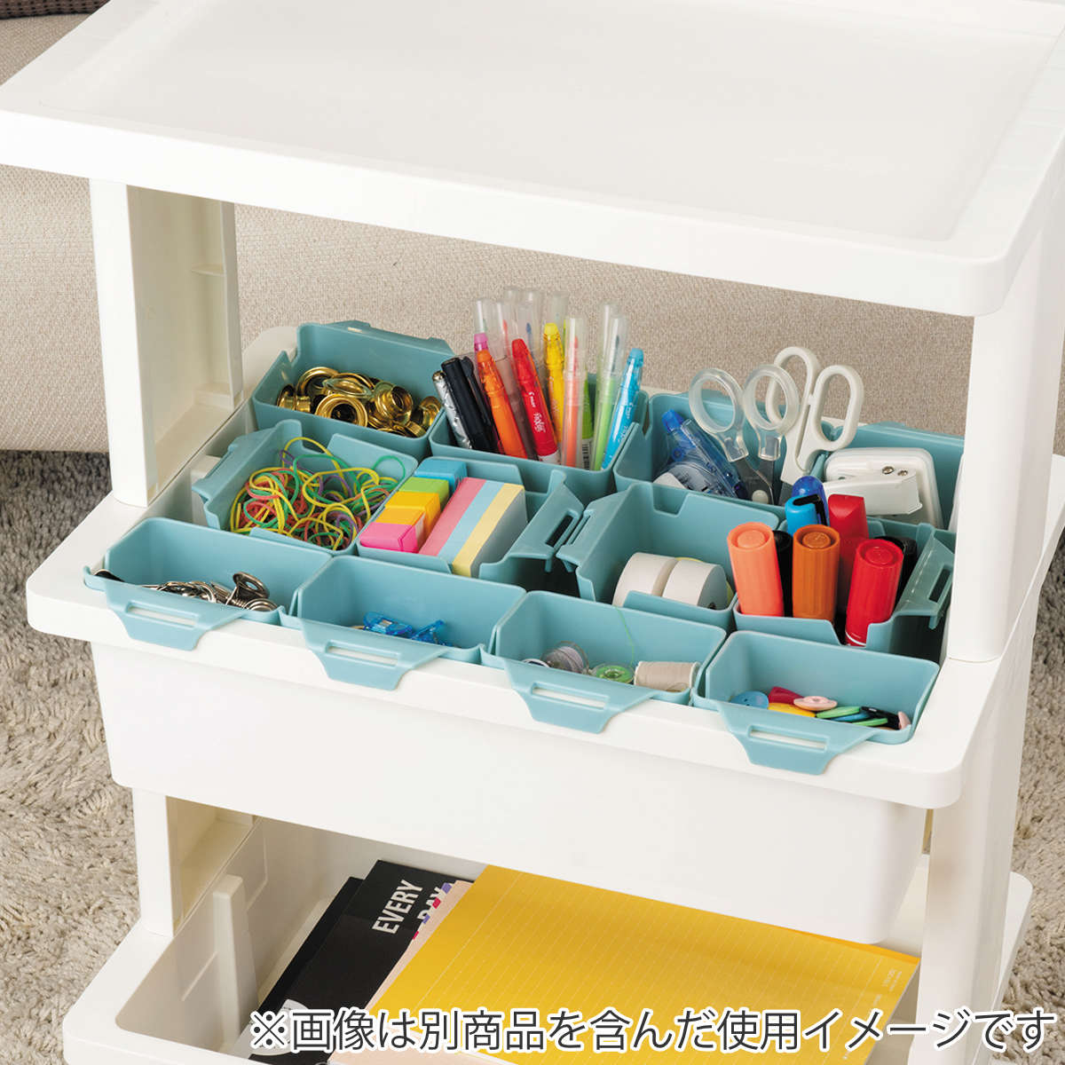 キッチンワゴン モバイルワゴン 3段 LISE ( リセ キャスター付き 天板付き キッチンラック ワゴン ラック 収納ラック 収納ワゴン マルチワゴン サイドワゴン ストッカー サイドラック キャスターワゴン キッチン収納 スリム )