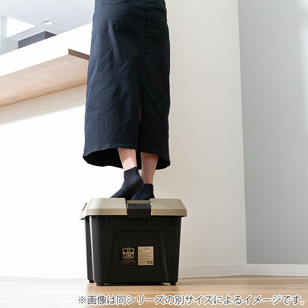 収納ボックス 幅60×奥行38×高さ33.3cm アクティブストッカー 頑丈箱 ( 38L 日本製 座れる 収納ケース 収納 ボックス フタ付き カーキ ベージュ ケース 工具箱 プラスチック おしゃれ アウトドア 防災 防災グッズ 防災用品 ) 【カーキ】 カーキ