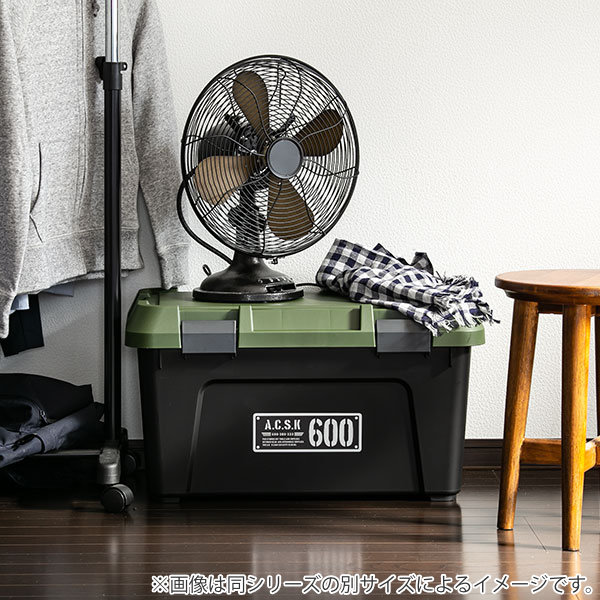 収納ボックス 幅80×奥行38×高さ33.3cm ツールストッカー 頑丈箱 ( 54L 日本製 座れる 収納ケース 収納 ボックス フタ付き カーキ ベージュ ケース 工具箱 プラスチック おしゃれ アウトドア 防災 防災グッズ 防災用品 ) 【カーキ】 カーキ