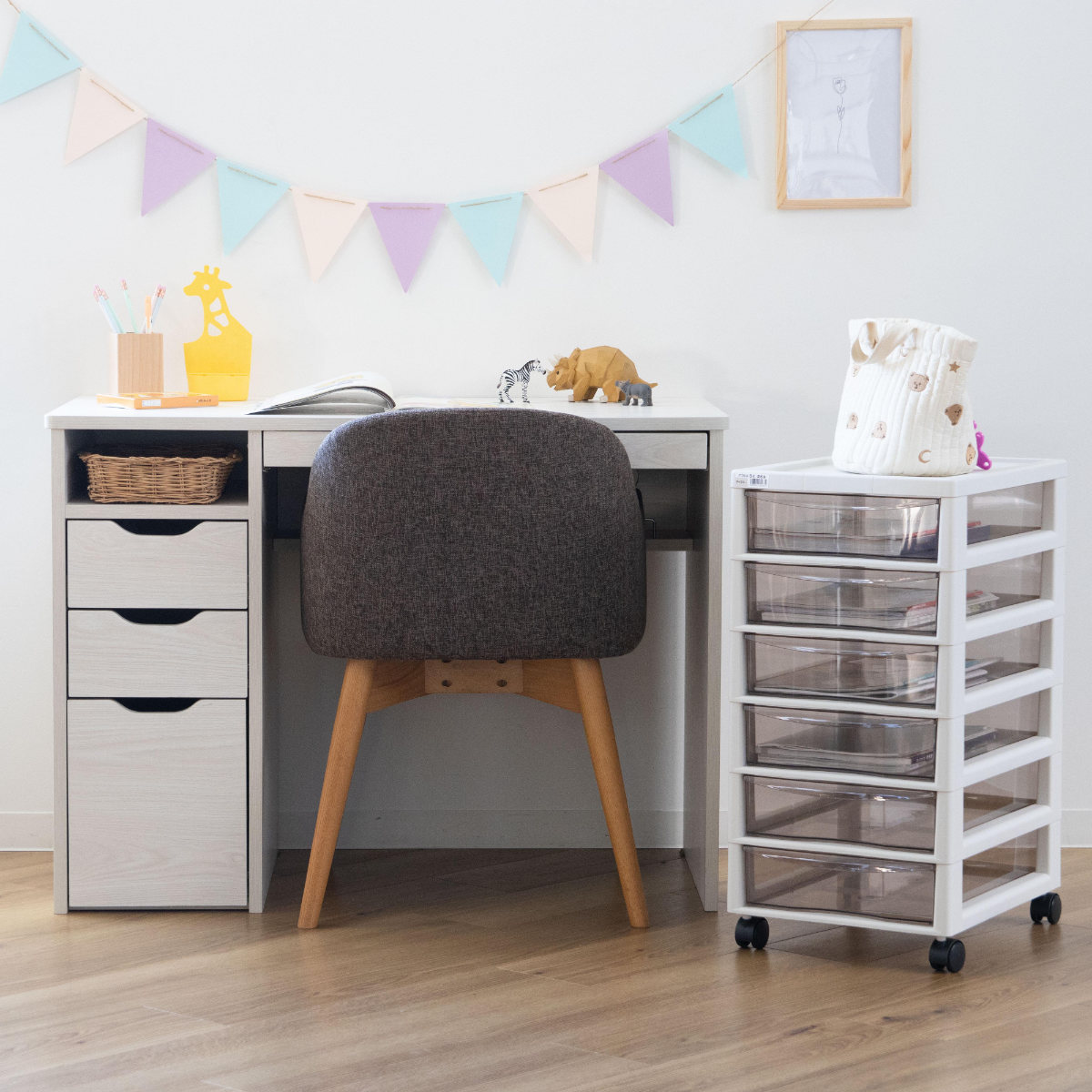 書類ケース フロアケース アプロス B4 深型 6段 幅32.3×奥行40.6×高さ64.7cm ( レターケース 引き出し 書類 収納ケース 収納 デスク収納 サイドチェスト 透明 ケース 引出し プリント 書類収納 衣類収納 ) 【アイボリー】 アイボリー